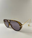 Thuli Oversized Tortoiseshell Aviator Sunglasses